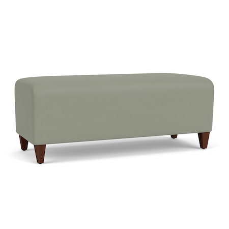 Lesro Siena Lounge Reception Loveseat Bench, Walnut, OH Eucalyptus Upholstery SN6001